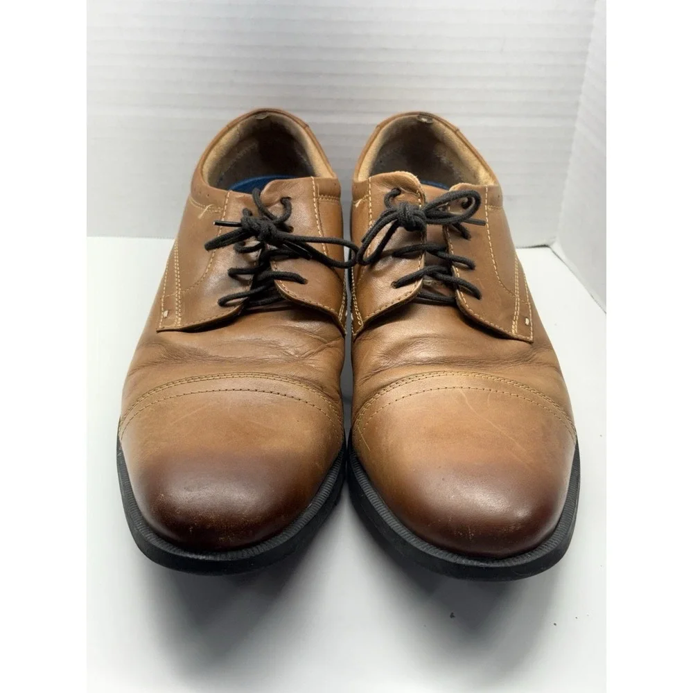Nunn‎ Bush Comfort Gel Oxford Shoes Lace Up Brown Leather Dress Men's SIZE 12M